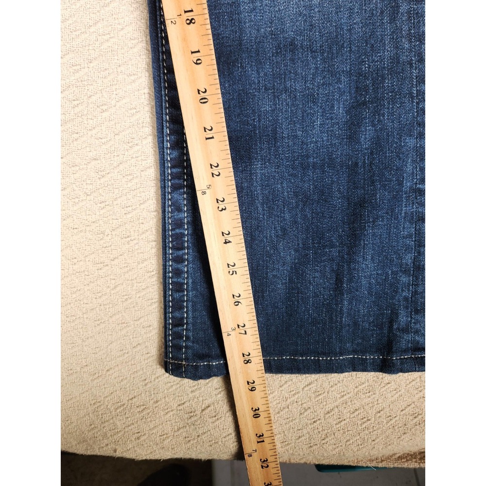 Miss Me Bootcut Jeans Women Size 31 Dark Blue Mid Rise Cotton Blend Pockets - Picture 6 of 10